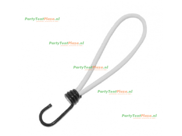 spanelastiek met staalhaak 25 cm - wit - 25 stuks