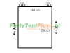 restpaneel 250 cm x 160 cm PVC wit