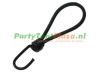 spanelastiek met staalhaak 18 cm - zwart - 25 stuks