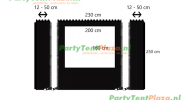 verandazeil Keder & Rail - Type D set zwart - antraciet