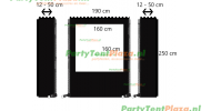 verandazeil Keder & Rail - Type C set zwart - antraciet