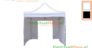 Easy Up 4 x 4 - Platinum  <br>inclusief zijwanden PVC brandvertragend