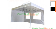 Easy Up 4,5 x 3 - Platinum PVC brandvertragend <br>inclusief zijwanden