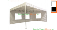 Easy Up 6 x 4 - Platinum PVC brandvertragend inclusief zijwanden