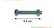 bout en moer 5,5 cm